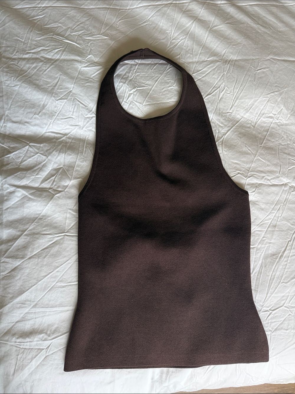 DISSH Halter Tank Top in Dark Brown